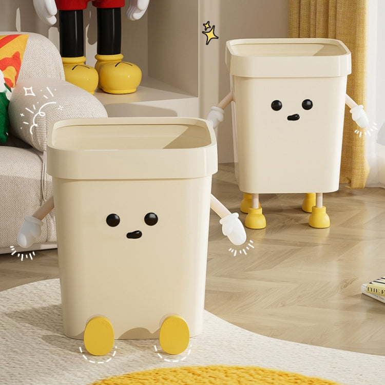 かわいいスクエアゴミ箱 家庭用リビングルーム浴室用ゴミ箱、7L立てホワイト、12L立てホワイト、16L立てホワイト、7L立てブラウン、12L立てブラウン、16L立てブラウン、7L座りホワイト、12L座りホワイト、16L座りホワイト