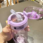 学生用 ポータブル バウンシングストロー 大容量 落下防止 プラスチックカップ、550ml グリーン、550ml ホワイト、550ml パープル、650ml グリーン、650ml ホワイト、650ml パープル、800ml グリーン、800ml ホワイト、800ml パープル