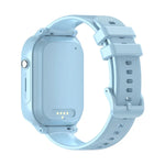 K26H 4G kids phone watch in blue color, showcasing the back design and charging indicators.