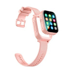 4G kids phone watch in pink, featuring a colorful 1.83-inch touchscreen and stylish design.