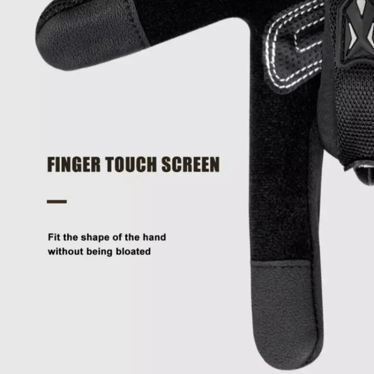 モーターサイクル用アウトドアライディング滑り止めタッチスクリーン対応日焼け止めグローブ, M, L, XL, XXL