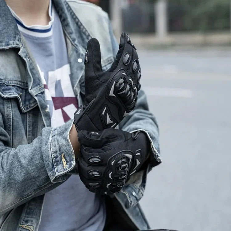 モーターサイクル用アウトドアライディング滑り止めタッチスクリーン対応日焼け止めグローブ, M, L, XL, XXL