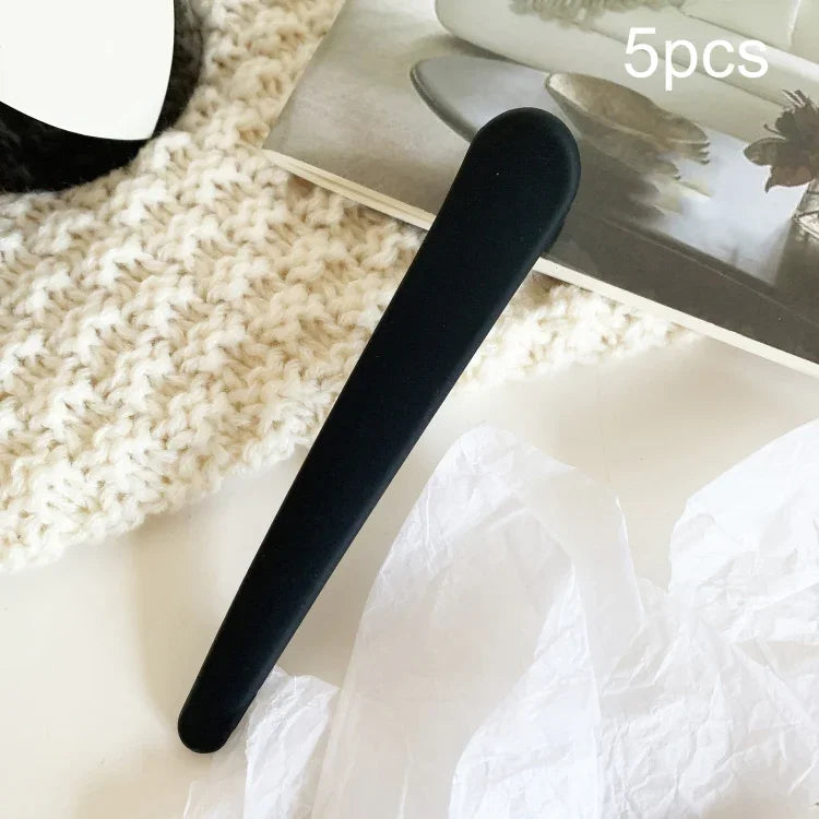5個 7.8cm ダックビルクリップ ストレートバングクリップ シンプルパーソナライズドサイドクリップ