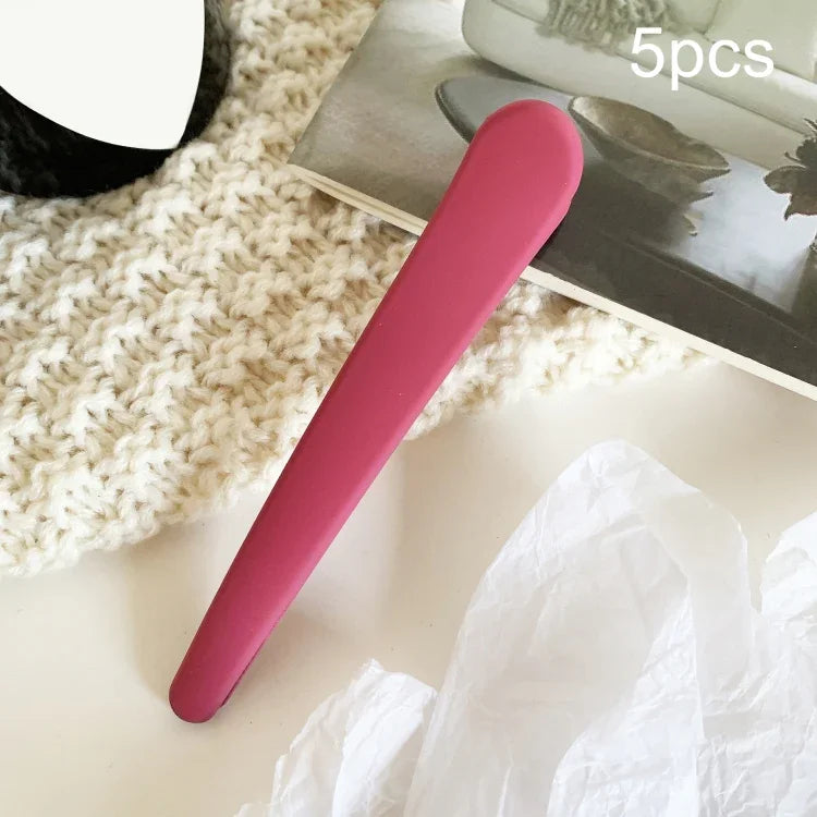 5個 7.8cm ダックビルクリップ ストレートバングクリップ シンプルパーソナライズドサイドクリップ