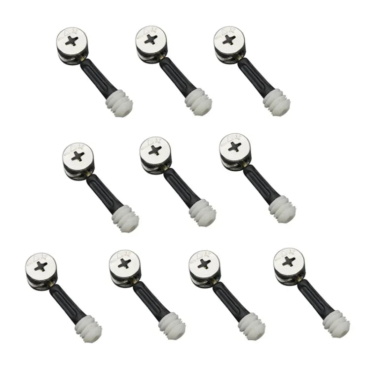 3-in-1 ネジコネクター 家具連結固定具 クローゼット偏心ホイールナット接続ファスナー、10個 40mm、10個 35mm