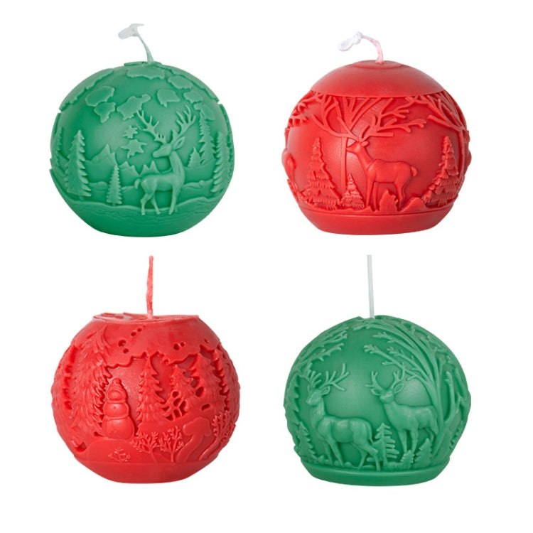 クリスマスボール トナカイ香りキャンドル DIYモールド A ZL-73、C ZL-75、D ZL-76、F ZL-78