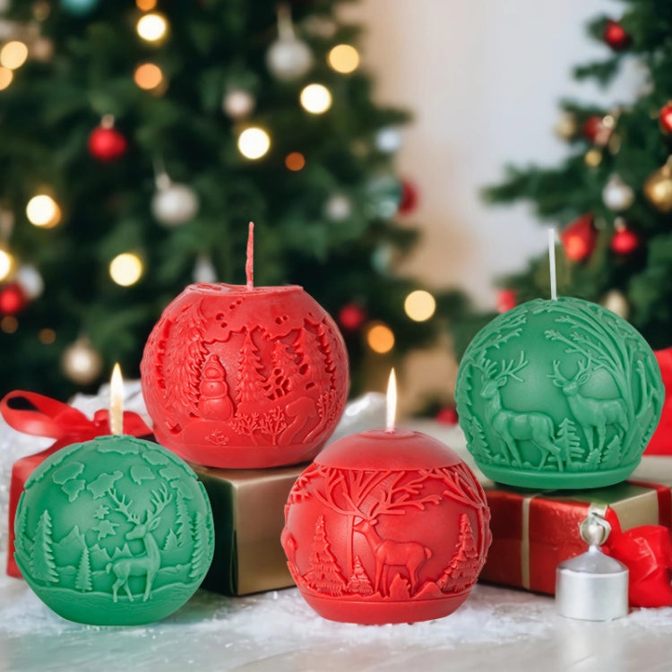 クリスマスボール トナカイ香りキャンドル DIYモールド A ZL-73、C ZL-75、D ZL-76、F ZL-78