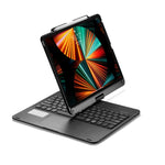 iPad Pro 12.9インチ 2022/2021/2020/2018用タブレットBluetoothタッチキーボード バックライト付き360度回転, iPad Pro 12.9インチ用