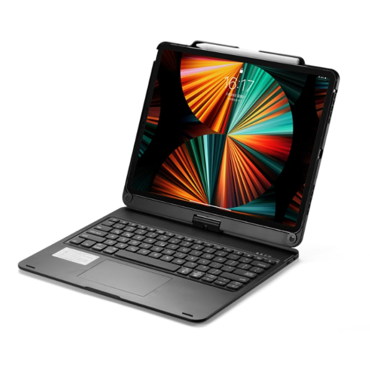 iPad Pro 12.9インチ 2022/2021/2020/2018用タブレットBluetoothタッチキーボード バックライト付き360度回転, iPad Pro 12.9インチ用