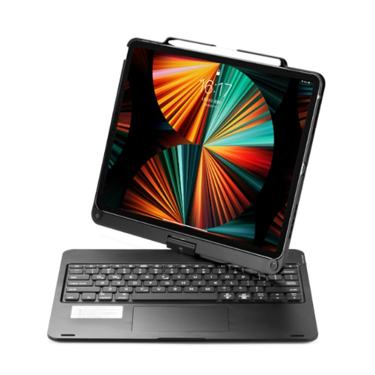 iPad Pro 12.9インチ 2022/2021/2020/2018用タブレットBluetoothタッチキーボード バックライト付き360度回転, iPad Pro 12.9インチ用