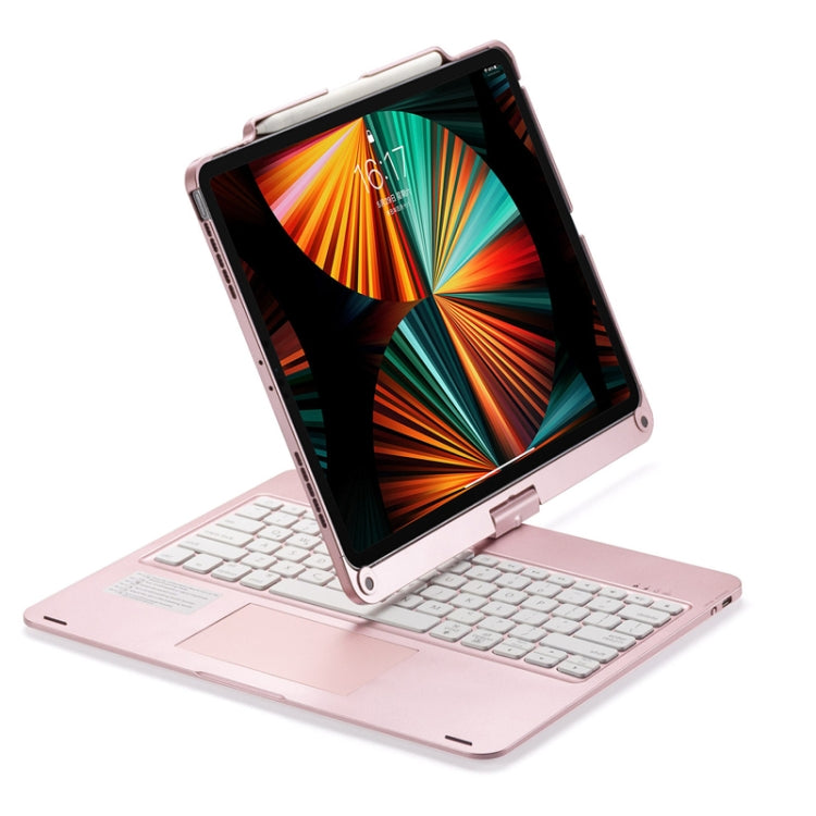 iPad Pro 12.9インチ 2022/2021/2020/2018用タブレットBluetoothタッチキーボード バックライト付き360度回転, iPad Pro 12.9インチ用