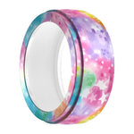 Samsung Galaxy Ring / Oura Ring用 シリコン伸縮プリントカバー 傷防止ケース, S, M