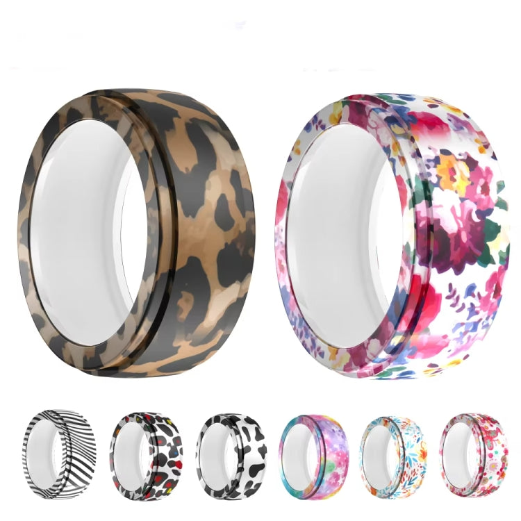 Samsung Galaxy Ring / Oura Ring用 シリコン伸縮プリントカバー 傷防止ケース, S, M