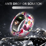 Samsung Galaxy Ring / Oura Ring用 シリコン伸縮プリントカバー 傷防止ケース, S, M