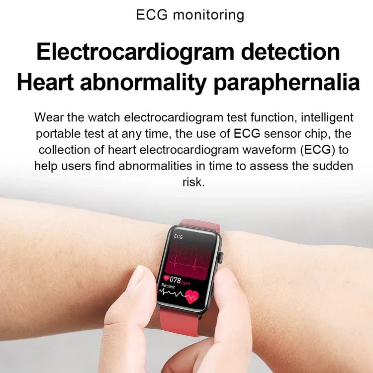 スマートウォッチリング ECG 体温 心拍数 血圧 健康 Bluetooth 通話対応ウォッチ、ブラックシリコン、レッドシリコン、ブルーシリコン、ブラックレザー、ブラウンレザー