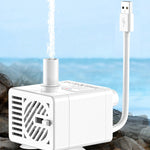 Innovator Group USBペット用給水ポンプ 5V 静音マイクロブラシレスDCウォーターポンプ、自動排水＋1mパイプ、自動排水＋2mパイプ、水なし電源オフ＋1mパイプ、水なし電源オフ＋2mパイプ