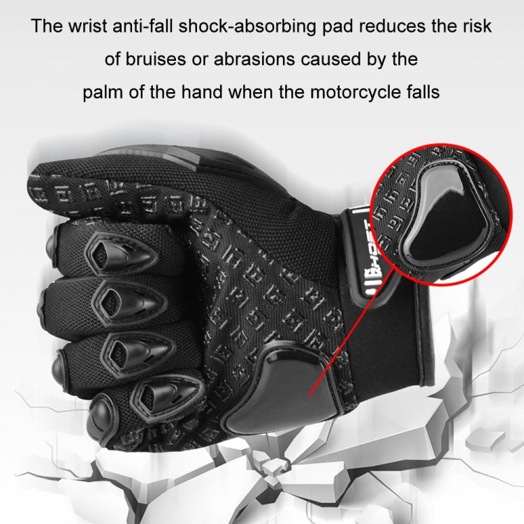 GHOST RACING バイク用転倒防止通気性ラバーシェル タッチスクリーングローブ M、L、XL、XXL