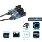 マザーボード 9ピン USB2.0 1入力4出力延長ケーブル チップ搭載 複数インターフェース対応 共有用, 1入力4出力