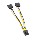 IDE電源 デュアル大4ピンからEPS 8ピン CPU電源供給ケーブル, 15cm, 20cm
