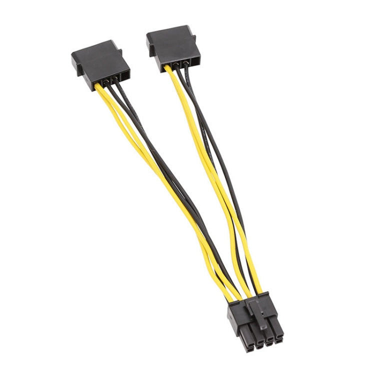 IDE電源 デュアル大4ピンからEPS 8ピン CPU電源供給ケーブル, 15cm, 20cm