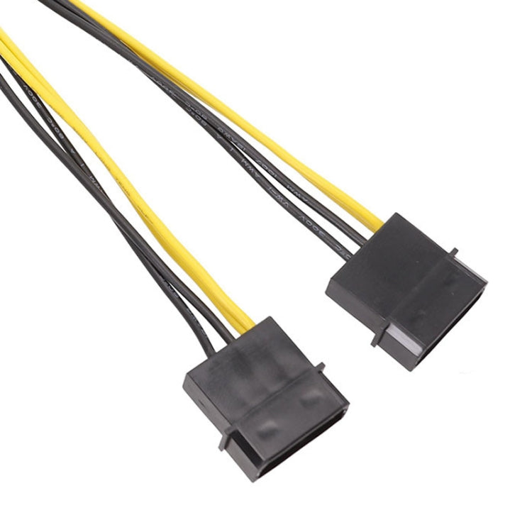 IDE電源 デュアル大4ピンからEPS 8ピン CPU電源供給ケーブル, 15cm, 20cm