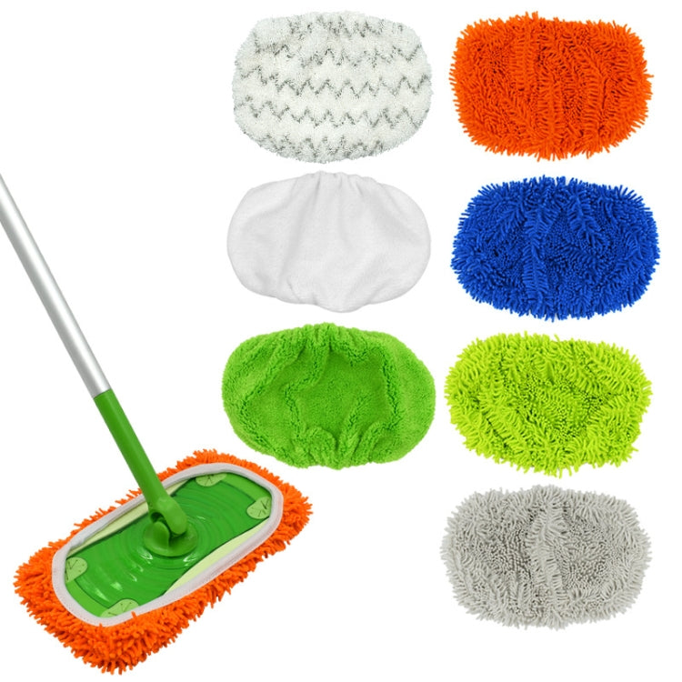 Swiffer Sweeperおよびその他の10インチフラットモップ用交換パッド2枚組 テリークロス、コーラルフリースグレー、コーラルフリースグリーン、ストライプグレー、シェニールグリーン、シェニールオレンジ、シェニールグレー