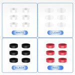 Steam Deck / PS4 / PS5 / Switch / Xbox用シリコンジョイスティックプロテクター12ペア、12色ミックス