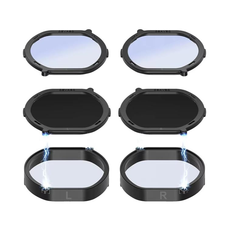 DEVASO PlayStation VR 2用6-in-1マグネティックメガネ傷防止保護カバー、6-in-1