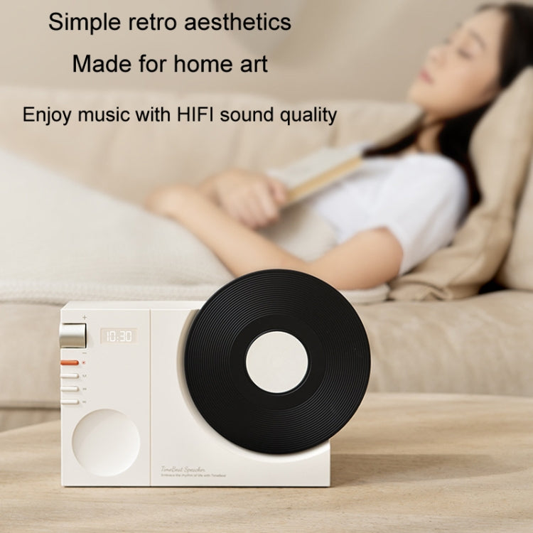 レトロ時計 Bluetoothスピーカー 回転フィルム ワイヤレスサブウーファー ハイファイサウンドオーディオ