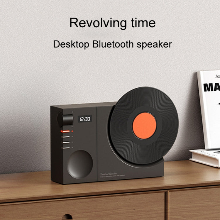 レトロ時計 Bluetoothスピーカー 回転フィルム ワイヤレスサブウーファー ハイファイサウンドオーディオ