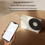 レトロ時計 Bluetoothスピーカー 回転フィルム ワイヤレスサブウーファー ハイファイサウンドオーディオ