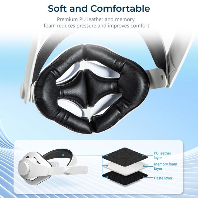 For Meta Quest 3 STARTRC GAMES Elite Headwear Adjustable Balance Gravity Headband Decompression Comfort Accessories, For Meta Quest 3