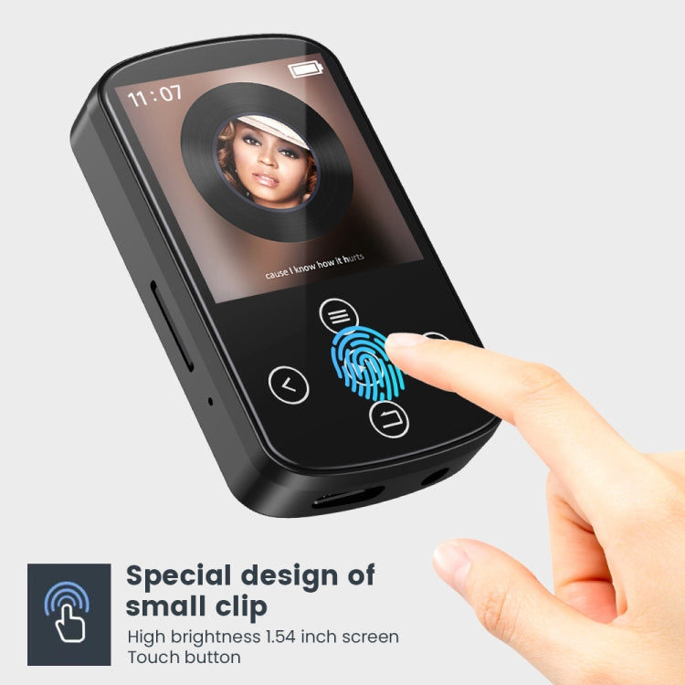 MP3 Bluetooth 音楽プレーヤー HIFI スポーツクリップ タッチスクリーン MP4、TFカードなし、8GB、16GB、32GB、64GB、128GB