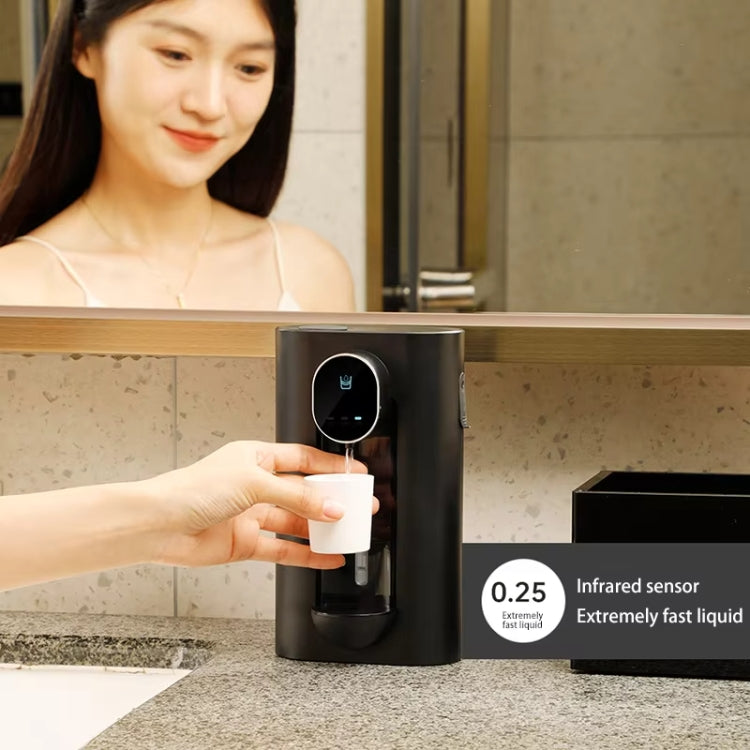 540ml 自動マウスウォッシュディスペンサー 3段階定量 2つの磁気カップ付き、S7ホワイト、S7ブラック