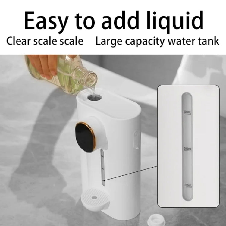 540ml 自動マウスウォッシュディスペンサー 3段階定量 2つの磁気カップ付き、S7ホワイト、S7ブラック
