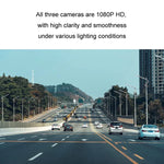 Car HD WIFI Interconnected Triple Camera Driving Recorder, With GPS, WIFI Interconnection, With Right Blind Spot System