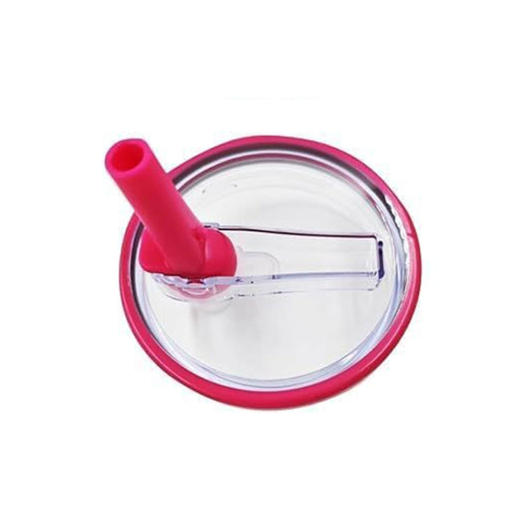 Stanley 40oz Adventure Quencher用 透明ストロー蓋 交換部品、ローズレッド、4個セット ホワイト