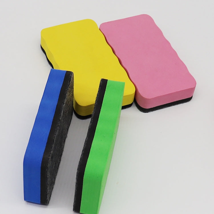 2pcs /Pack Magnetic EVA Felt Cloth Whiteboard Eraser Rectangular Wave Edge Blackboard Eraser 10.2x5.5x2cm