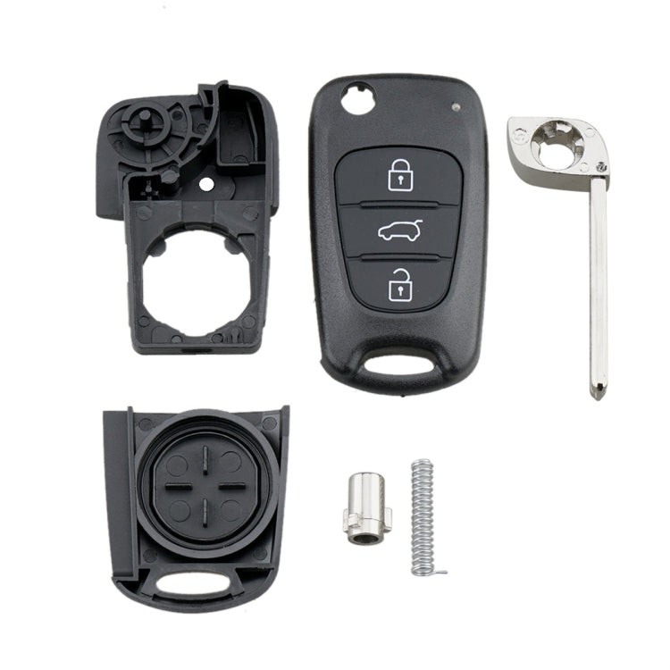 For Hyundai / Kia 3-Button Folding Car Key Shell, SUV Key, Horn Key, Sedan Hold Key