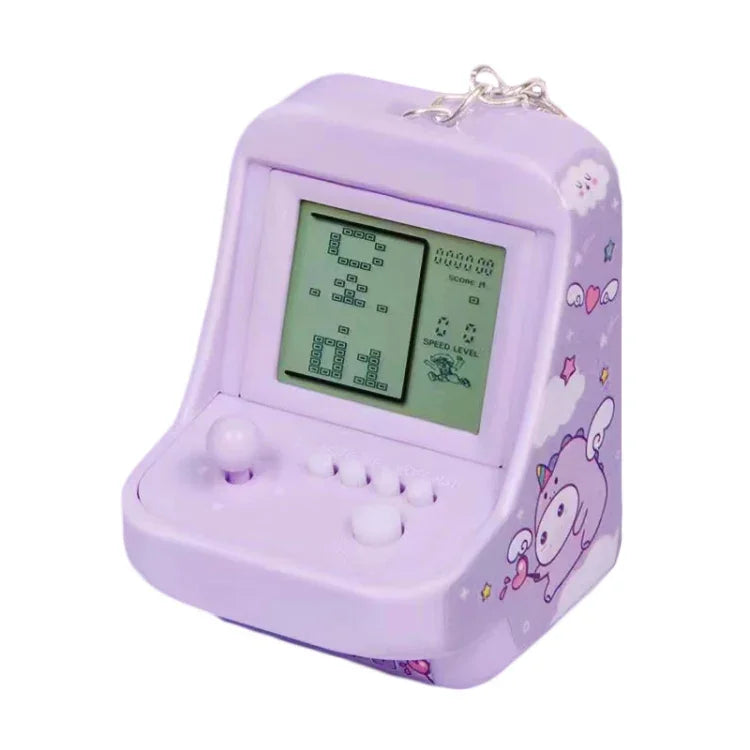 子供用ポータブルアーケードゲーム機キーチェーンペンダント ミニブロックゲームおもちゃギフト
