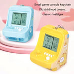 子供用ポータブルアーケードゲーム機キーチェーンペンダント ミニブロックゲームおもちゃギフト