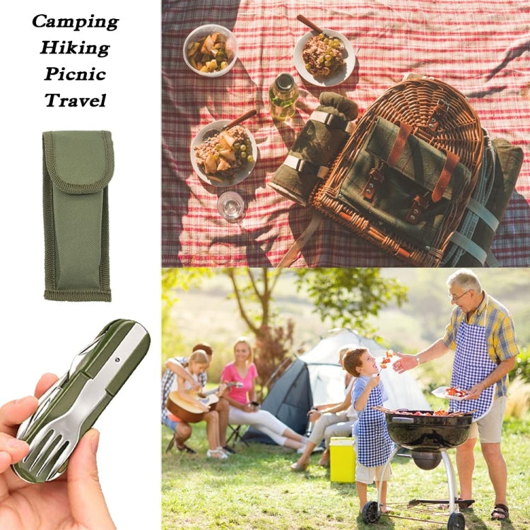 SY-FT008 7-in-1 多機能 アウトドア キャンプ ポータブル 折りたたみ式 食器セット