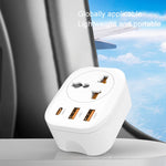 ユニバーサル変換プラグ 2USB+Type-C スマート変換ソケット、UKプラグ、USプラグ、EUプラグ