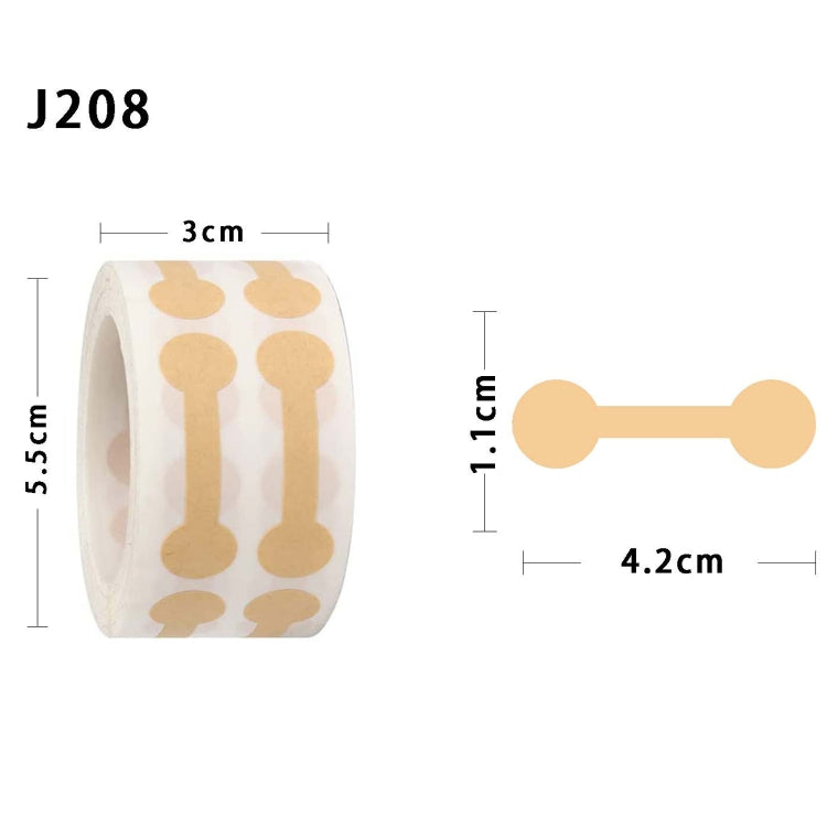 2枚セットジュエリー価格装飾 ナチュラルクラフト紙ステッカー、J208、J209