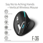 ZELOTES F36 9-Keys Vertical Grip Ergonomic Programming Dual Bluetooth + 2.4G Wireless Mouse, F36 (White), F36 (Black)