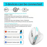 ZELOTES F36 9-Keys Vertical Grip Ergonomic Programming Dual Bluetooth + 2.4G Wireless Mouse, F36 (White), F36 (Black)