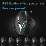 ZELOTES F36 9-Keys Vertical Grip Ergonomic Programming Dual Bluetooth + 2.4G Wireless Mouse, F36 (White), F36 (Black)