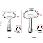 5pcs Water Valve Chassis Triangular Key Wrench, Large, Small