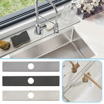 珪藻土吸水マット 速乾石製キッチンバスルーム蛇口シンク排水マット、40x10cm+10x10cm、60x10cm+10x10cm