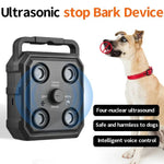 AIインテリジェント認識超音波鳴き止め器 携帯用犬トレーニングデバイス 撃退器、ブラック